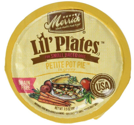 21 oz (6 x 3.5 oz) Merrick Lil' Plates Grain Free Petite Pot Pie
