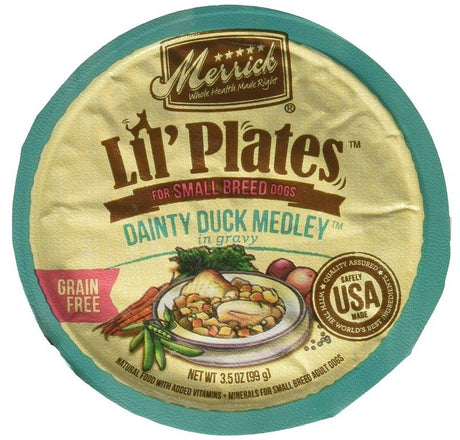 21 oz (6 x 3.5 oz) Merrick Lil' Plates Grain Free Dainty Duck Medley
