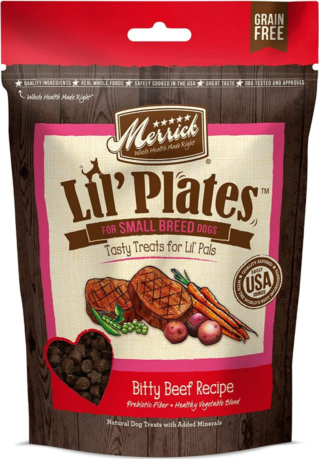 Merrick Lil' Plates Small Breed Treats Bitty Beef Recipe - PetMountain.com