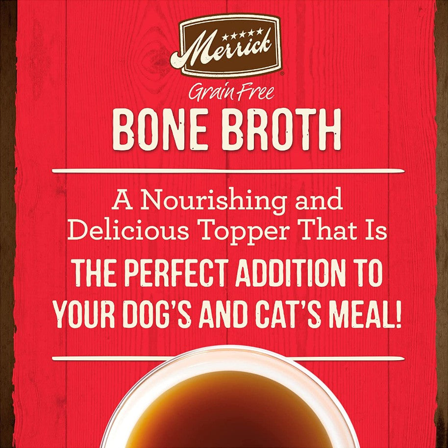 84 oz (12 x 7 oz) Merrick Grain Free Bone Broth Beef Recipe