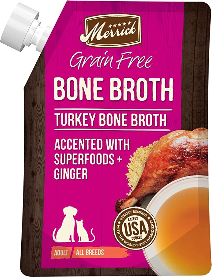 48 oz (3 x 16 oz) Merrick Grain Free Bone Broth Turkey Recipe