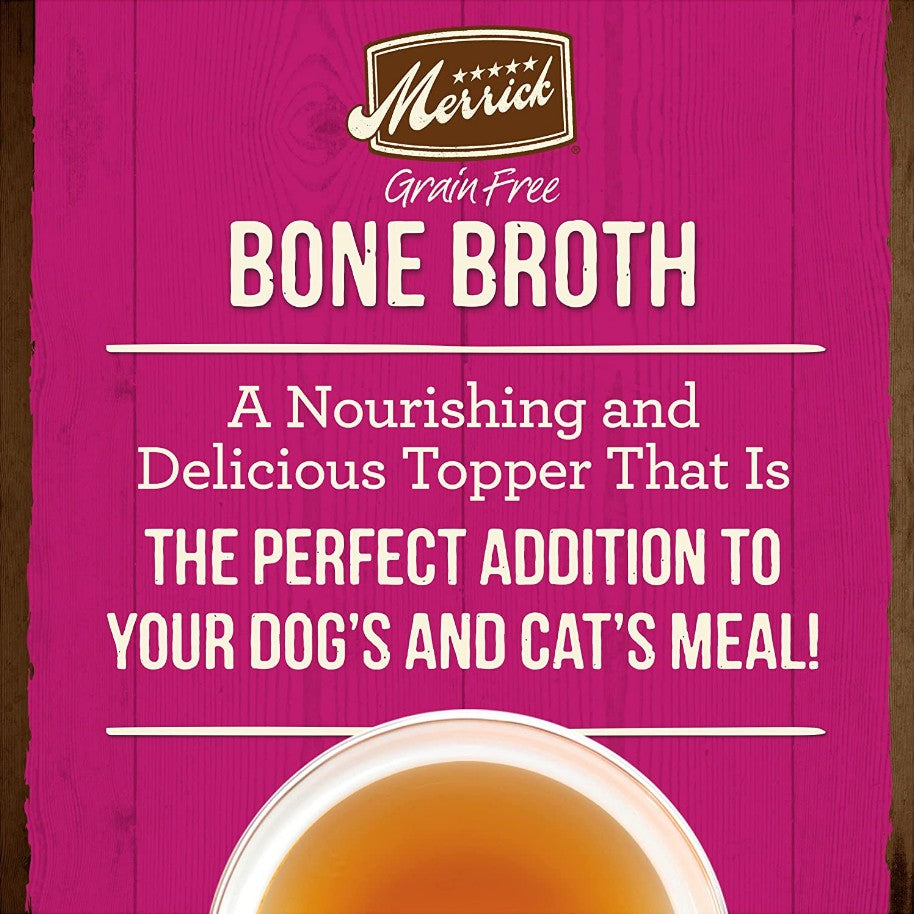 16 oz Merrick Grain Free Bone Broth Turkey Recipe