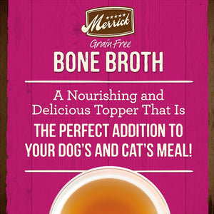 16 oz Merrick Grain Free Bone Broth Turkey Recipe
