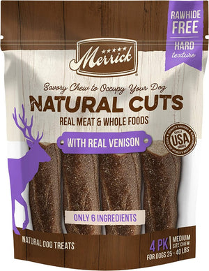 Merrick Natural Cut Venison Chew Treats Medium - PetMountain.com