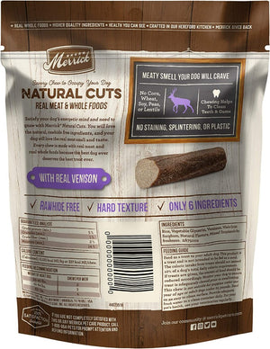 4 count Merrick Natural Cut Venison Chew Treats Medium