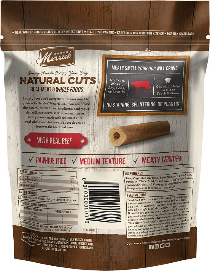 Merrick Natural Cut Beef Chew Treats Small - PetMountain.com