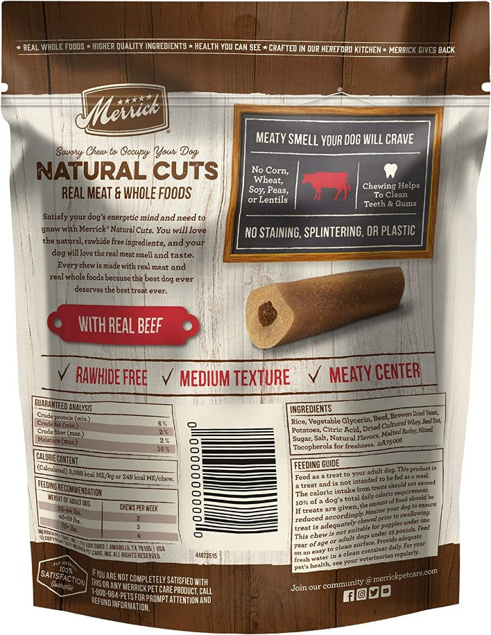 Merrick Natural Cut Beef Chew Treats Medium - PetMountain.com