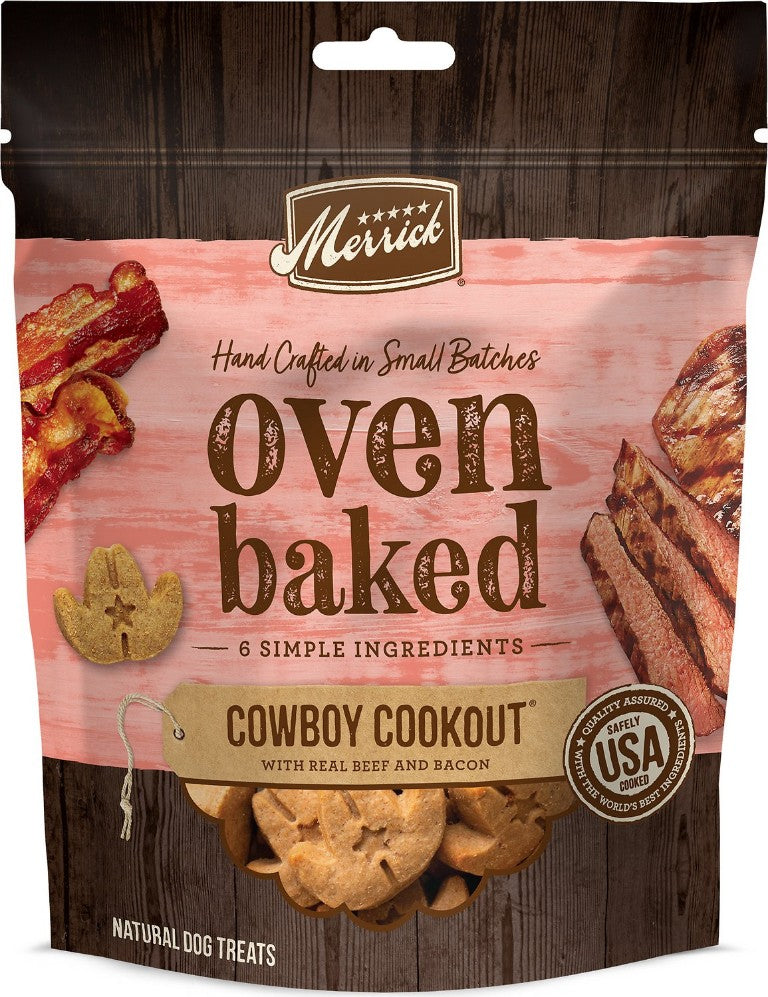 Merrick Oven Baked Cowboy Cookout Real Beef & Bacon Dog Treats - PetMountain.com