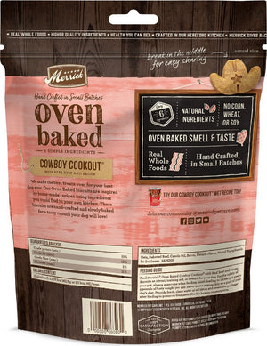 132 oz (12 x 11 oz) Merrick Oven Baked Cowboy Cookout Real Beef & Bacon Dog Treats