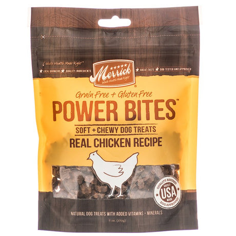 Merrick Power Bites Dog Treats Real Chicken Recipe - PetMountain.com