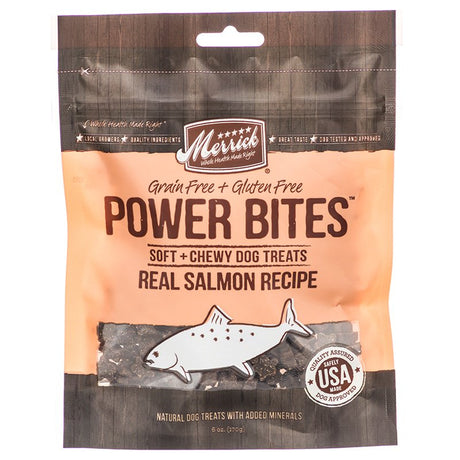 Merrick Power Bites Dog Treats Real Salmon Recipe - PetMountain.com