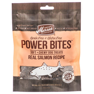 54 oz (9 x 6 oz) Merrick Power Bites Dog Treats Real Salmon Recipe