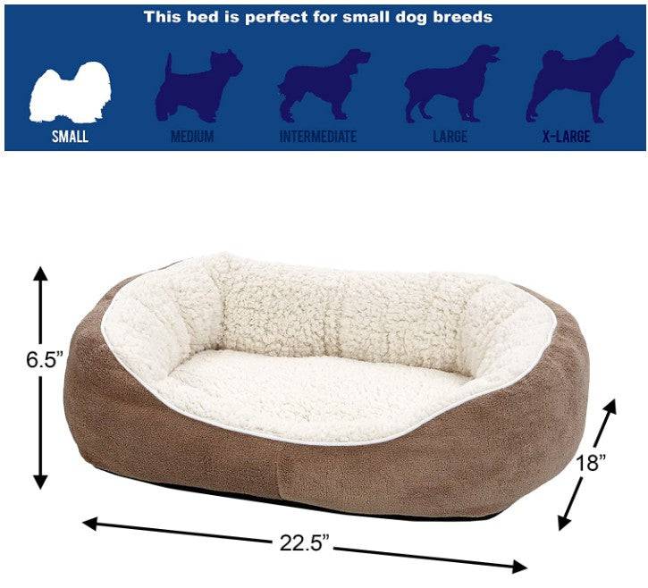 MidWest Quiet Time Boutique Cuddle Bed for Dogs Taupe - PetMountain.com