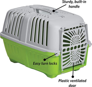 MidWest Spree Plastic Door Travel Carrier Green Pet Kennel - PetMountain.com