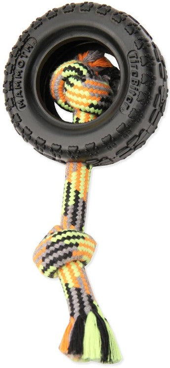 Small - 6 count Mammoth Pet Tire Biter II Dog Toy with Rope