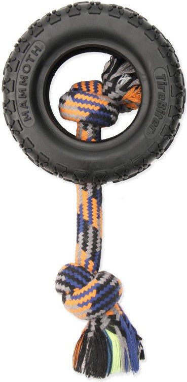 Large - 1 count Mammoth Pet Tire Biter II Dog Toy with Rope