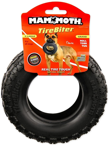 X-Large - 3 count Mammoth TireBiter II Natural Rubber Dog Toy
