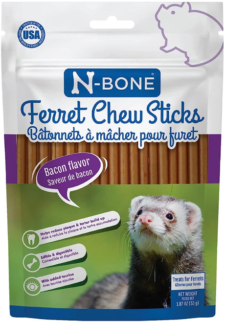 1.87 oz N-Bone Ferret Chew Sticks Bacon Flavor