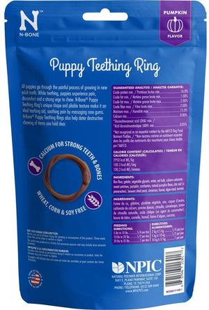 6 count N-Bone Puppy Teething Ring Pumpkin
