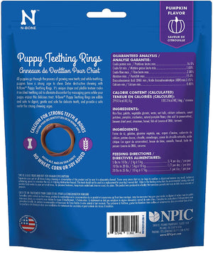 3 count N-Bone Puppy Teething Ring Pumpkin