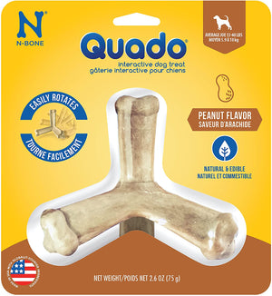 N-Bone Quado Dog Treat Peanut Flavor Average Joe - PetMountain.com