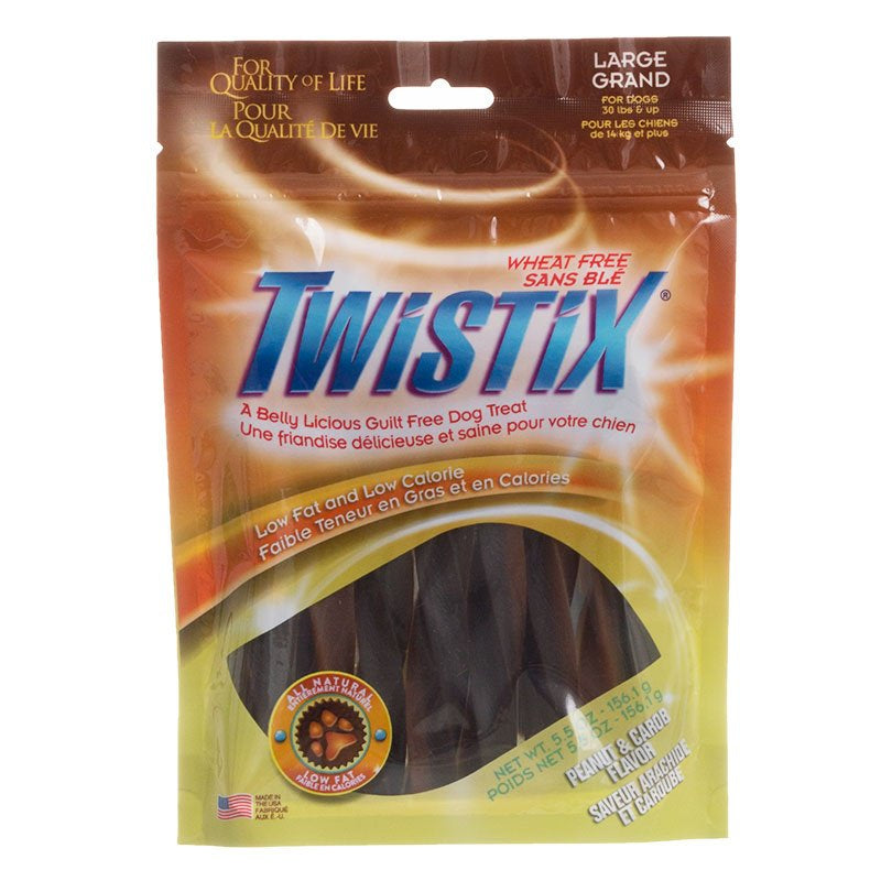 Twistix Peanut and Carob Flavor Dog Treats Large - PetMountain.com