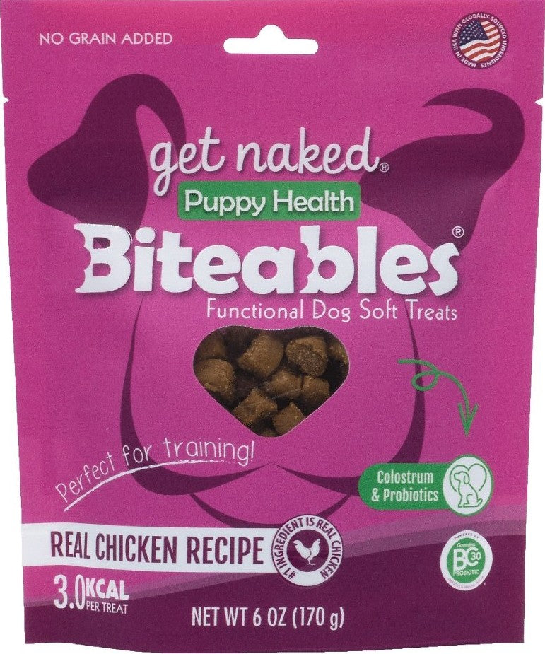 Get Naked Puppy Health Biteables Soft Dog Treats Chicken Flavor - PetMountain.com