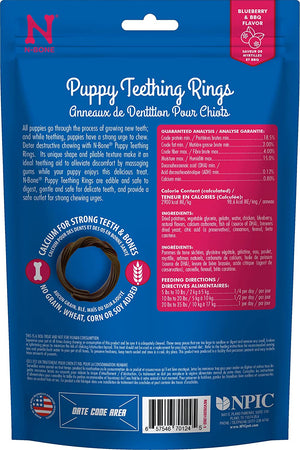N-Bone Puppy Teething Ring Blueberry and BBQ Flavor - PetMountain.com