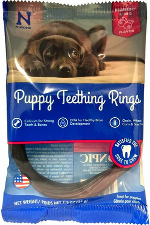12 count N-Bone Puppy Teething Ring Blueberry and BBQ Flavor