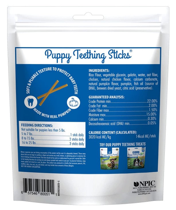 26.18 oz (7 x 3.74 oz) N-Bone Puppy Teething Sticks Pumpkin Flavor