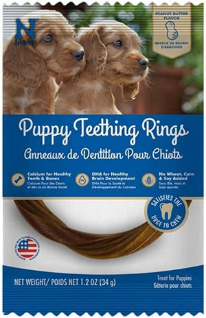 N-Bone Puppy Teething Rings Peanut Butter Flavor - PetMountain.com