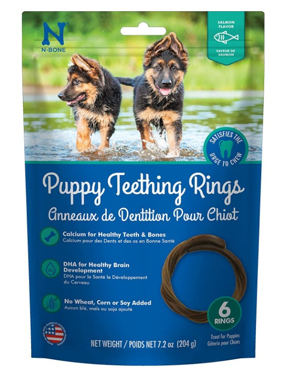 N-Bone Puppy Teething Rings Salmon Flavor - PetMountain.com