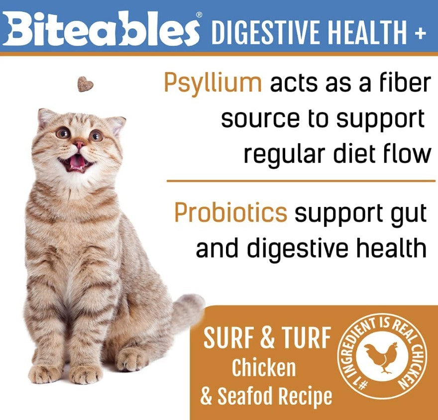 Get Naked Digestive Health Biteables Soft Cat Treats Surf and Turf Flavor - PetMountain.com