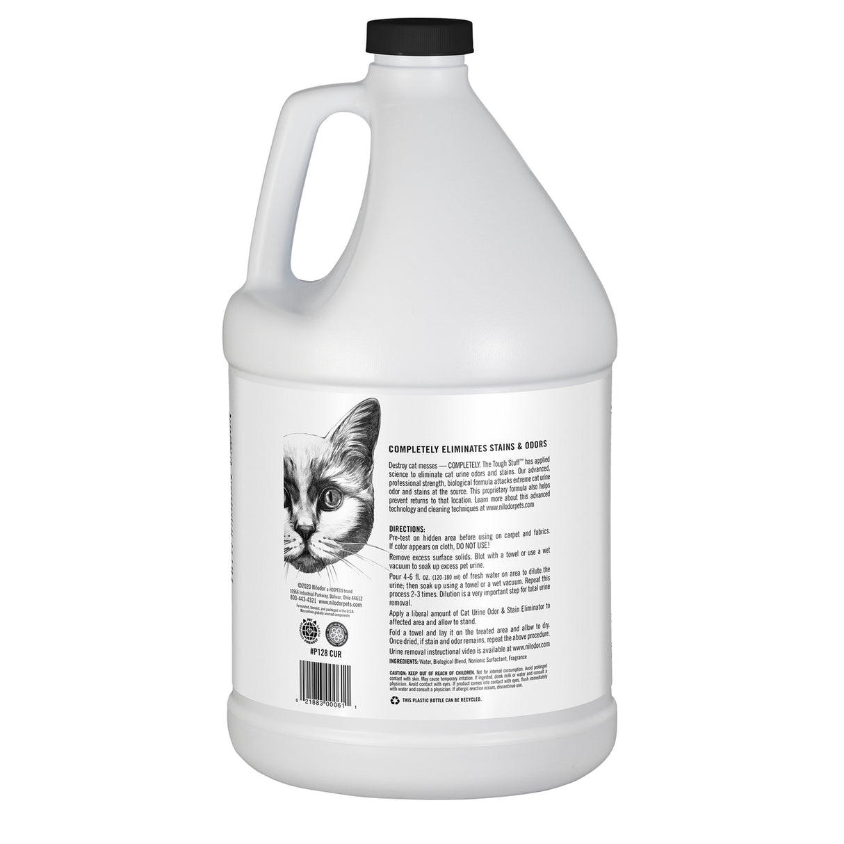 2 gallon (2 x 1 gal) Nilodor Tough Stuff Urine Odor & Stain Eliminator for Cats