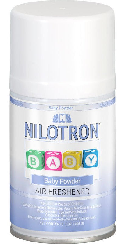 70 oz (10 x 7 oz) Nilodor Nilotron Deodorizing Air Freshener Baby Powder Scent