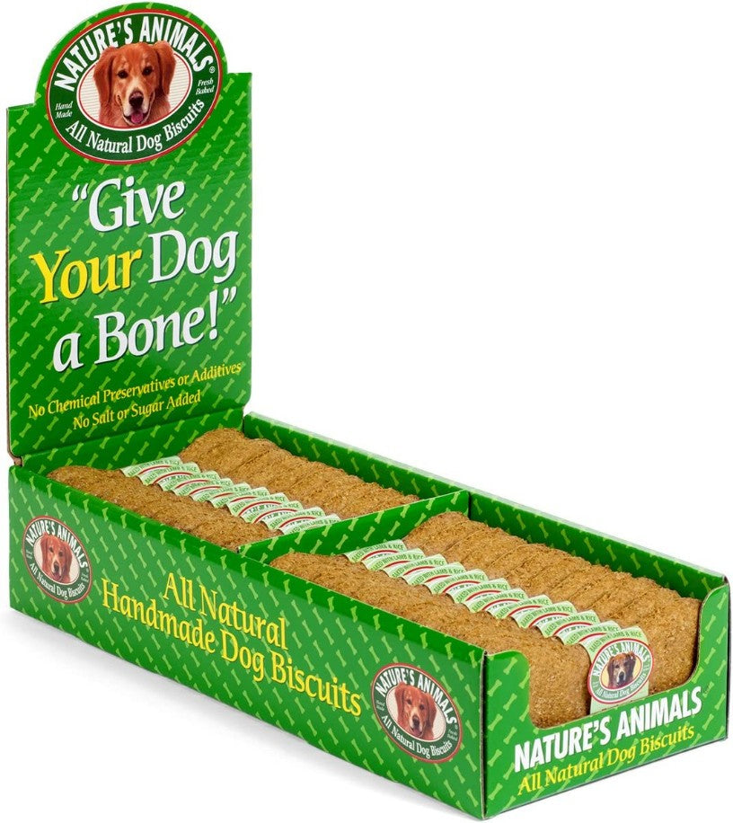 96 count (4 x 24 ct) Natures Animals Dog Bone Biscuits Lamb and Rice
