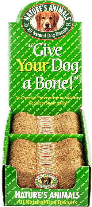 24 count Natures Animals Dog Bone Biscuits Peanut Butter