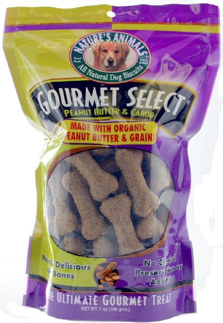 7 oz Natures Animals Gourmet Select Peanut Butter and Carob Mini
