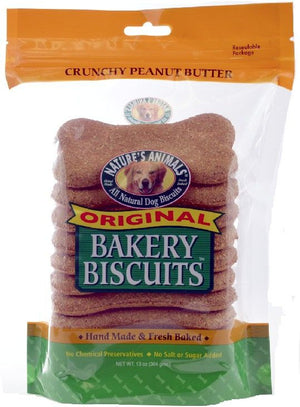 39 oz (3 x 13 oz) Natures Animals Original Bakery Biscuits Crunchy Peanut Butter