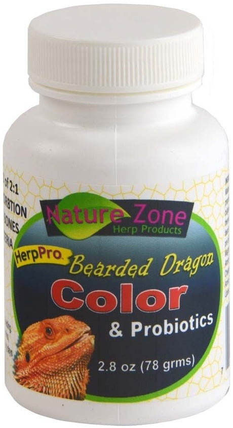25.2 oz (9 x 2.8 oz) Nature Zone Herp Pro Bearded Dragon Color and Probiotics