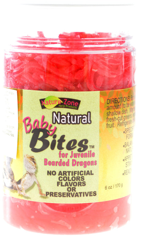 72 oz (12 x 6 oz) Nature Zone Natural Baby Bites for Bearded Dragons