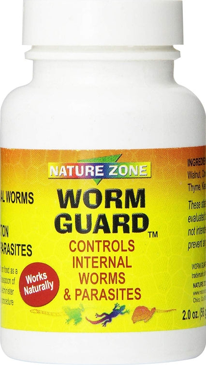 6 oz (3 x 2 oz) Nature Zone Worm Guard Controls Internal Worms and Parasites for Amphibians, Reptiles, and Turtles