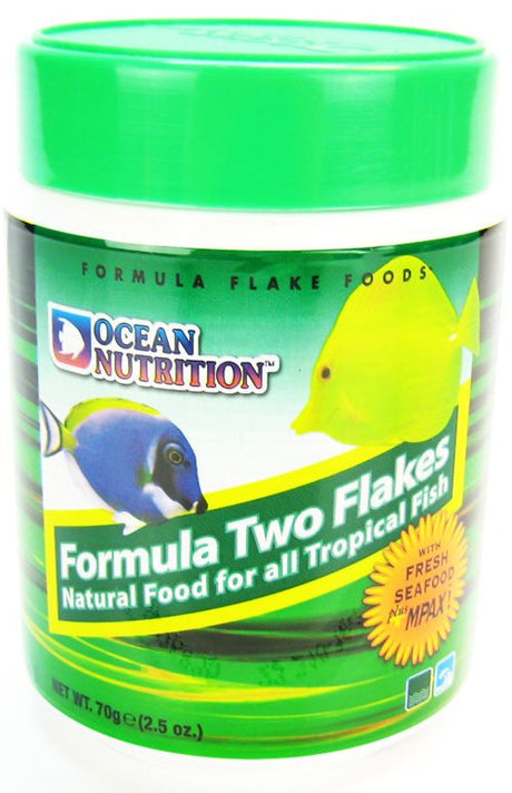 2.5 oz Ocean Nutrition Formula Two Flakes for All Tropical Fish