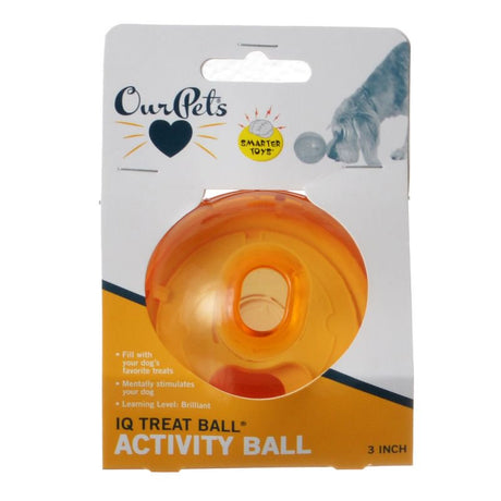 Medium - 1 count OurPets IQ Treat Ball Activity Dog Toy