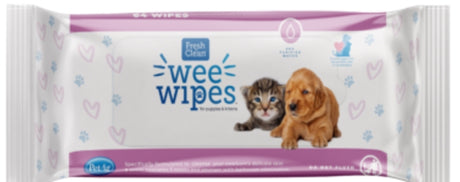 192 count (3 x 64 ct) Fresh n Clean Wee Wipes for Puppies and Kittens
