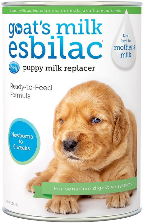 44 oz (4 x 11 oz) PetAg Goats Milk Esbilac Puppy Milk Replacer Ready to Feed Formula for Sensitive Digestive Systems