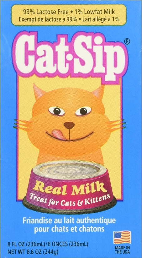 8 oz PetAg CatSip Real Milk Treat for Cats and Kittens