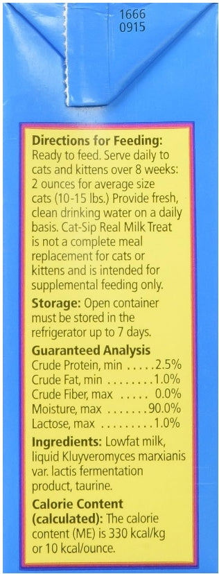 8 oz PetAg CatSip Real Milk Treat for Cats and Kittens
