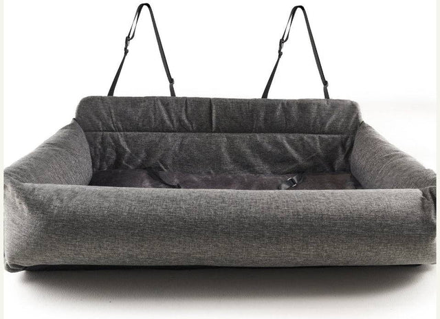 Paw PupProtector Memory Foam Dog Car Bed Gray Single Seat - PetMountain.com