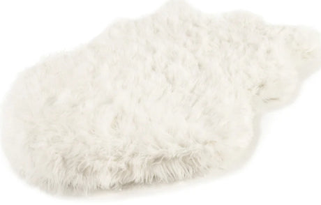 Small/Medium - 1 count Paw PupRug Faux Fur Orthopedic Dog Bed White